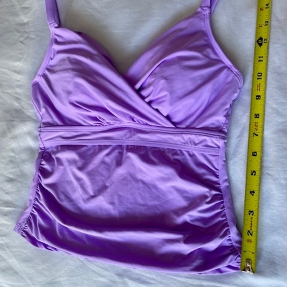 Anne Cole NWOT Underwire Triangle TANKINI TOP, "Amethyst" 💜32DD/34D NEVER WORN - Picture 5 of 7
